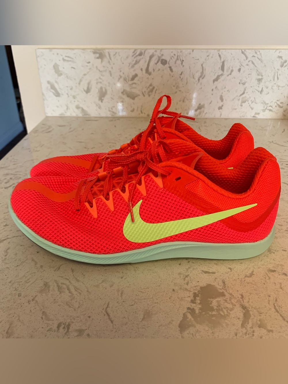 Nike Zoom Rival Distance Track Field Mens Size 10.5 Bright Crimson FZ9653 600